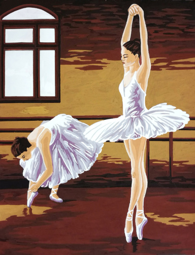 Канва жесткая с рисунком Уроки балета смотреть фото