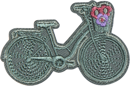 Фото термоаппликация велосипед с цветами hkm 38937 на сайте ArtPins.ru