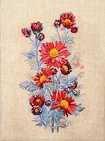 Набор для вышивания Красные хризантемы Марья Искусница 04.004.05