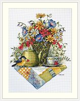 Набор для вышивания Полевые цветы и чай  MEREJKA K-198