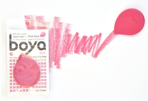 Пастель восковая для рисования Boya мелок розовый 1 SET/PINK ROSE фото