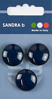 Пуговицы Sandra 3 шт на блистере темно-синий CARD106