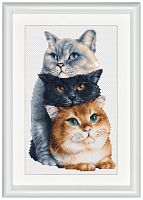 Набор для вышивания Три кота канва лён 28 ct Dutch Stitch Brothers DSB012L