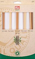 Серия Prym 1530 - Набор чулочных спиц длиной 20 см бамбук натуральный Prym 222910