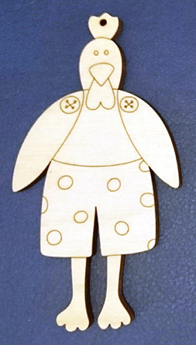 Деревянная фигурка Петух в штанах Тильда 101056 фото