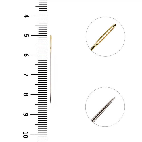 Иглы ручные для вышивки Embroidery 0.53*34.9 мм №9 сталь Tulip THN-021e фото 3