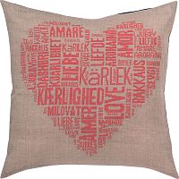 Набор для вышивания подушки Любовь  розовый Permin 83-6136