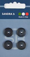 Пуговицы Sandra 4 шт на блистере темно-синий CARD102