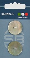 Пуговицы Sandra 2 шт на блистере натуральный CARD035