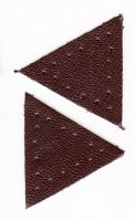 Заплатка Треугольник искусственная кожа с перфорацией цвет коричневый HKM 662/40SETS
