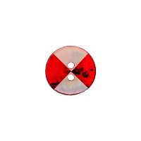 Пуговица с 2 отверстиями размер 15 мм перламутр красный Union Knopf by Prym U0453838015004801-20