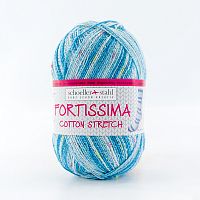 Пряжа Fortissima Cotton Stretch 4-Fach Fancy Jeans 41% шерсть 39% хлопок 460 м 100 г Austermann 93033-0139