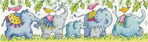 Набор для вышивания Парад слонов  HERITAGE KCEP1569E смотреть фото