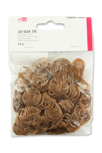 Волосы для кукол кудрявые  коричневые  15 г 1002478 фото