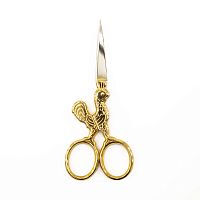 Ножницы для вышивания Петушок цвет золотой в чехле 10 см Hemline CICH2