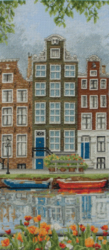 Набор для вышивания Anchor Amsterdam Street Scene 32*14 см MEZ Венгрия PCE0814