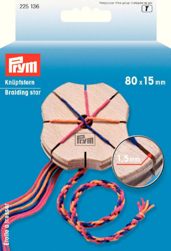 Звезда 80*15 мм для плетения шнуров кумихимо Prym 225136