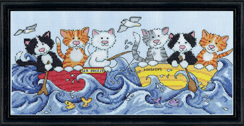 Набор для вышивания Морские котятки DESIGN WORKS 2858 смотреть фото