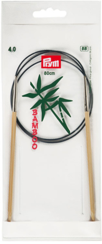 Спицы круговые Bamboo с гибкой фиолетовой леской 4 мм 80 см Prym 221506