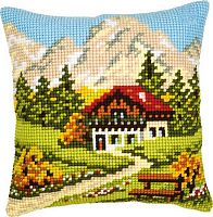 Набор для вышивания подушки Альпийский пейзаж VERVACO PN-0008600