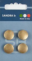 Пуговицы Sandra 4 шт на блистере медный CARD218