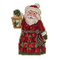 Набор для вышивания Санта с фонарем Jim Shore Mill Hill JS202113