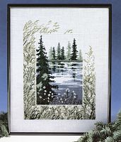Набор для вышивания Лесное озеро OEHLENSCHLAGER 73-33155