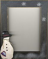Рамка деревянная Снеговик цвет серый матовый с ручной росписью Mill Hill GBFRS