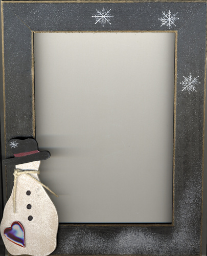 Рамка деревянная Снеговик серый матовый с ручной росписью Mill Hill GBFRS смотреть фото