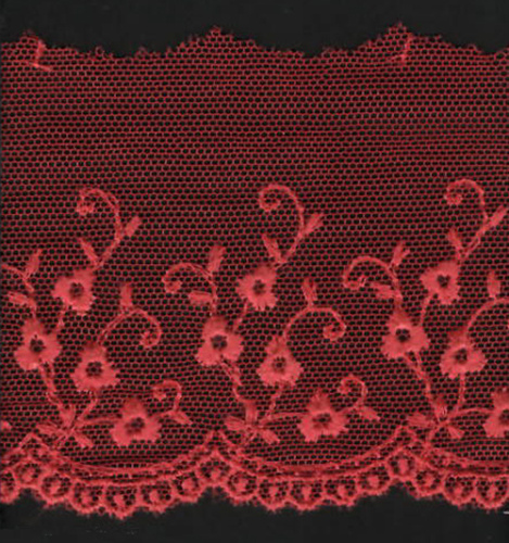 Фото вышивка на тюле  50 мм  цвет бордовый на сайте ArtPins.ru