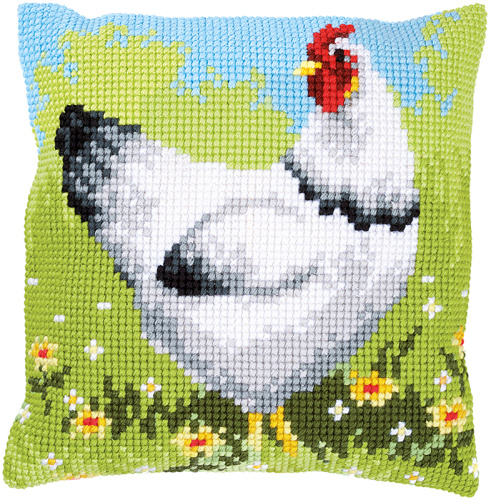 Набор для вышивания подушки Белая курица  VERVACO PN-0157393 смотреть фото