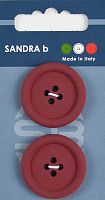 Пуговицы Sandra 2 шт на блистере бордовый CARD064