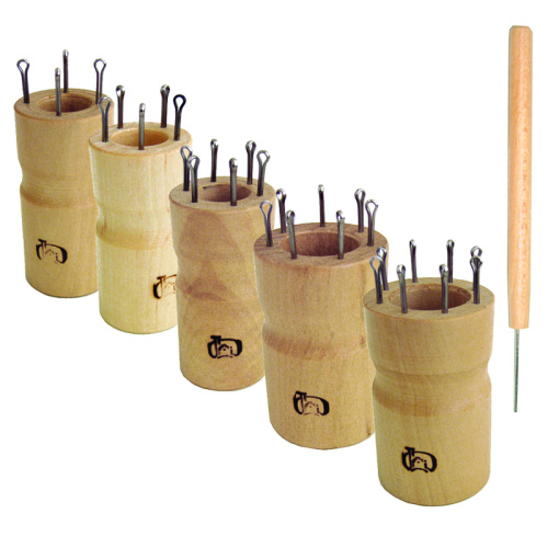 Фото набор круглых куколок на 4 5 6 7 8 крючков для вязания шнура с иглами