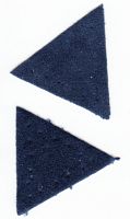 Заплатка Треугольник искусственная замша цвет синий HKM 684/24SETS