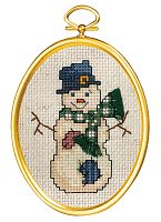Набор для вышивания Снеговик в цилиндре JANLYNN 021-1798