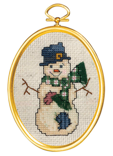 Набор для вышивания Снеговик в цилиндре JANLYNN 021-1798 смотреть фото