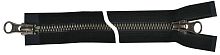 Молния Metalux, двухзамковая, античное серебро, тип5 (75см)
