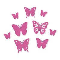 Набор самоклеящихся декоративных элементов Бабочки из фетра  9 шт = 3446135