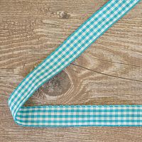 Лента с рисунком на картонной катушке "Клетка", цвет тёмно-зелёный