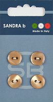 Пуговицы Sandra 4 шт на блистере бежевый CARD080