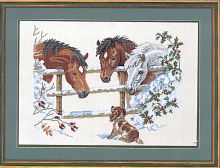 Набор для вышивания Лошадки и щенок 12-741 Eva Rosenstand