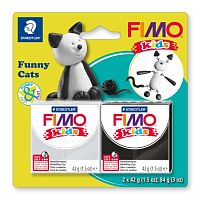 Набор полимерной глины FIMO kids kit детский набор “Веселые коты” Fimo 8035 10