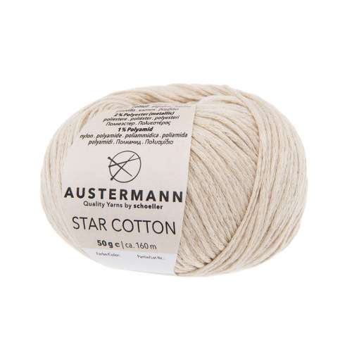 Пряжа Star Cotton 97% хлопок 2% полиэстер 1% полиамид 50 г 160 м Austermann 90325-0010 фото
