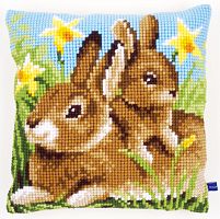 Набор для вышивания подушки Крольчиха с кроликом VERVACO PN-0148231