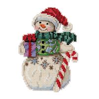 Набор для вышивания Снеговик с конфетой Jim Shore Mill Hill JS202116