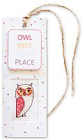 Набор для изготовления закладки с вышитым элементом Owl keep your place