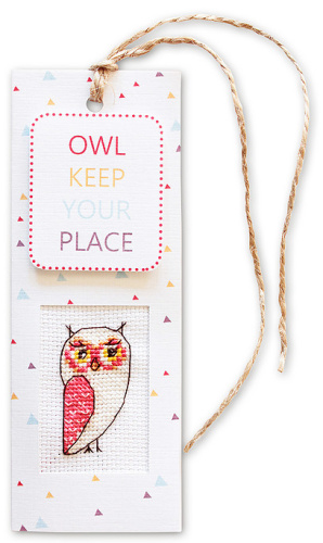 Набор для изготовления закладки с вышитым элементом Owl keep your place смотреть фото