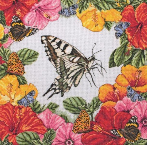 Набор для вышивания Maia Spring Butterflies 30*30 см MEZ Венгрия 5678000-01225