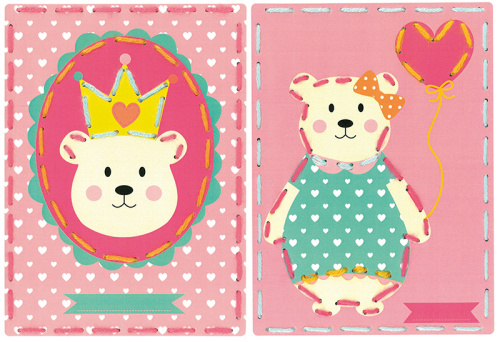Набор для вышивания Мишка и Мишка с шариком на перфорированной бумаге VERVACO PN-0157036 смотреть фото