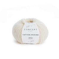 Пряжа Cotton-Merino 70% хлопок 30% мериносовая шерсть 50 г 105 м KATIA 929.100